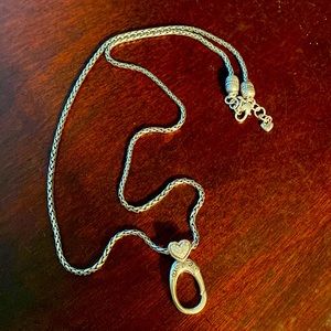 Brighton long necklace with clasp & 3 charms &2 spacers included.